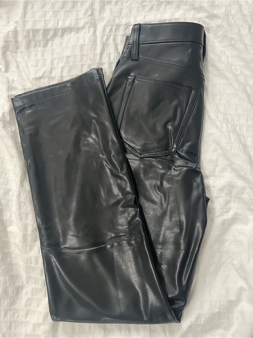 90s straight leather pants